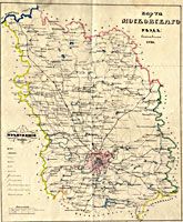 Карта Московского уезда. Составлена в 1849 г.